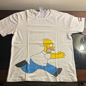 Zara White T-Shirt with Cartoon Character Print